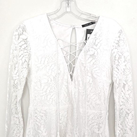 LUC-CE White Lace Skater Dress - Picture 5 of 15